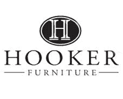 Elegant Hooker Furniture logo with classic black and white design.