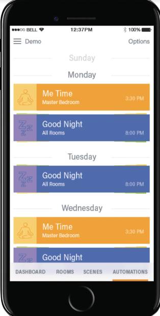 User-friendly room scheduling app for sleep and relaxation moments.