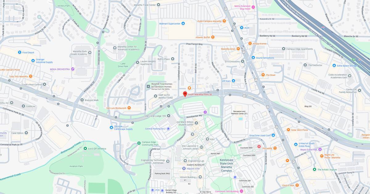 City map showing streets, parks, and transit lines for navigation.